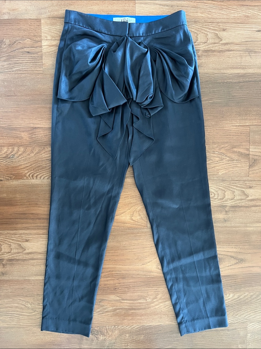 Tibi Draped Front Silk Pants